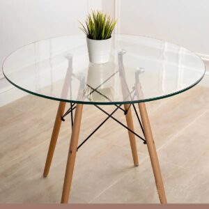 Mesa Vidrio Eames 100 cm de Diametro