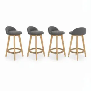 Silla de Bar Marsella 63 cm x 4 Unidades Gris
