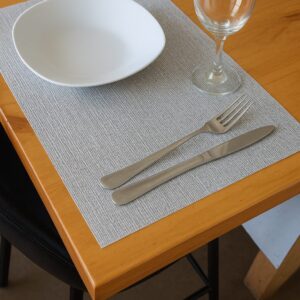 Individuales Premium 12 unidades Gris Claro