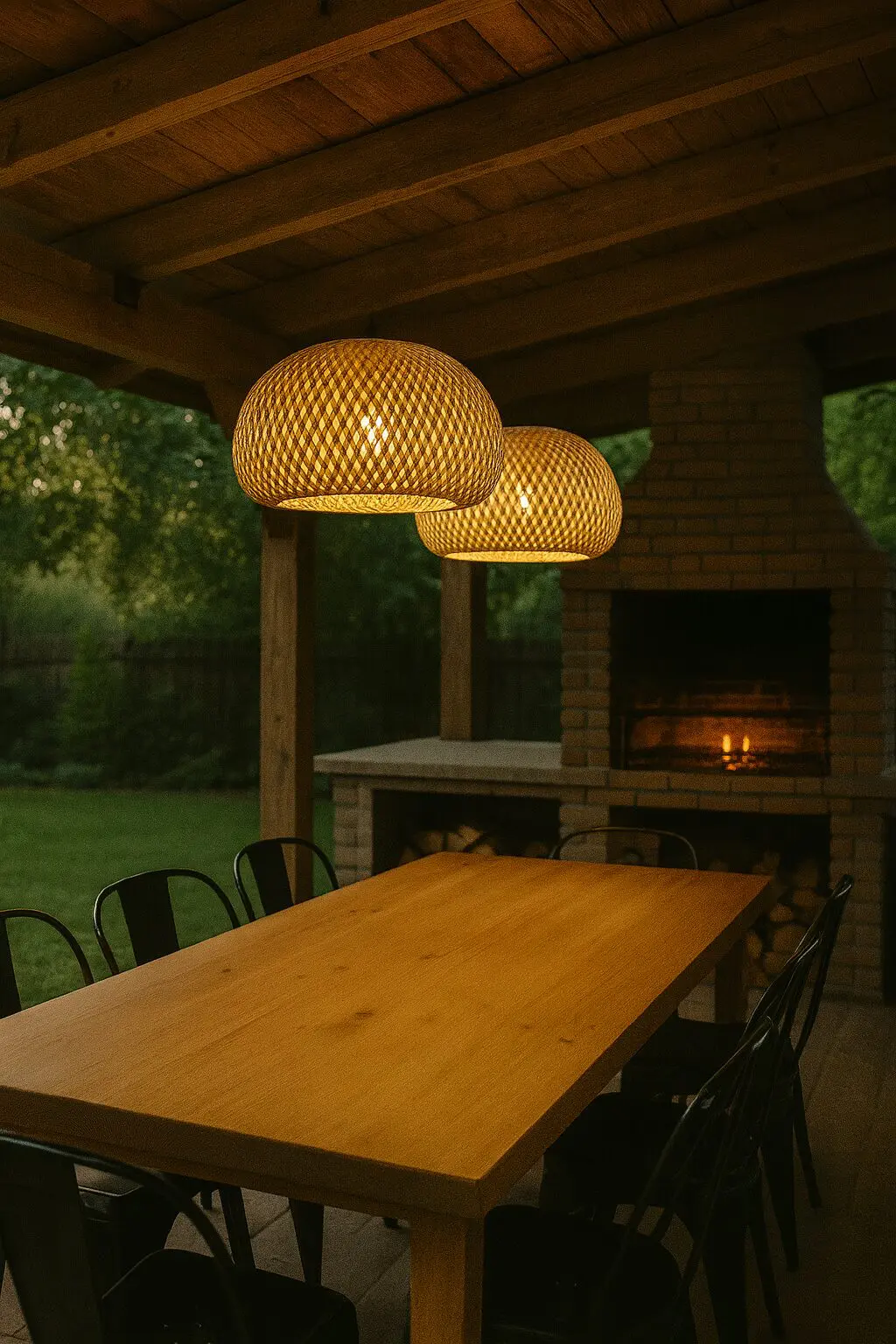 Lampara de Mimbre unidad Capri - Imagen 2