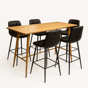 Pack Mesa de Bar + 4 sillas de bar Paris