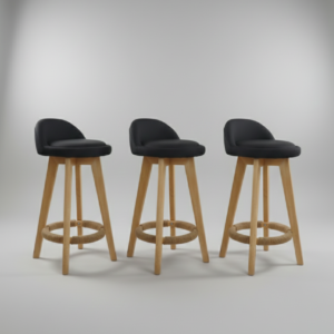 Silla de Bar Marsella Negra 63 cm x 3 Unidades