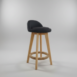 Silla de bar Marsella 63 cm, Negro unidad