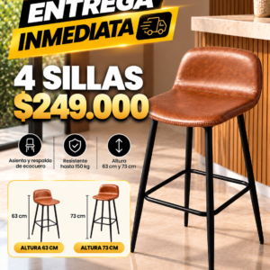 Pack Silla de Bar Oxford Café 63 cm