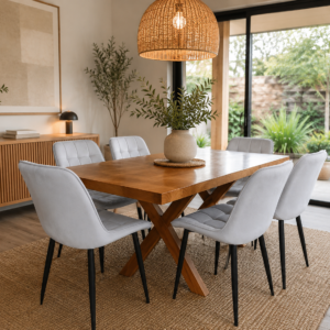 Comedor Roma 160x70 cm + 6 Sillas